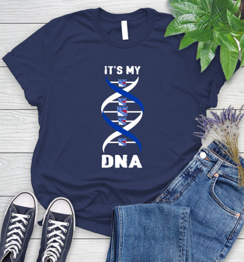 New York Rangers NHL Hockey It's My DNA Sports Women's T-Shirt 14