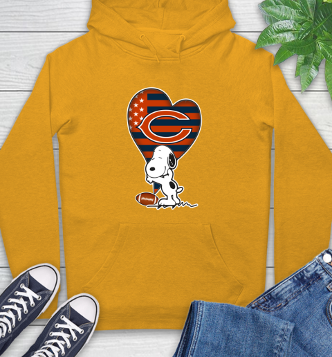Chicago Bears NFL Football The Peanuts Movie Adorable Snoopy Hoodie 3
