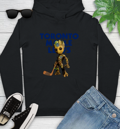Toronto Maple Leafs NHL Hockey Groot Marvel Guardians Of The Galaxy Youth Hoodie 2