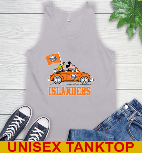 NHL Hockey New York Islanders Pluto Mickey Driving Disney Shirt Tank Top 4