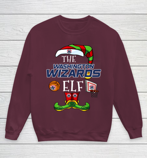 Washington Wizards Christmas ELF Funny NBA Youth Sweatshirt 4