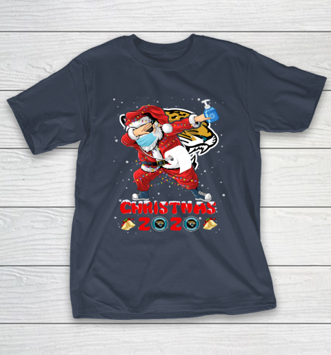 Jacksonville Jaguars Funny Santa Claus Dabbing Christmas 2020 NFL T-Shirt 3