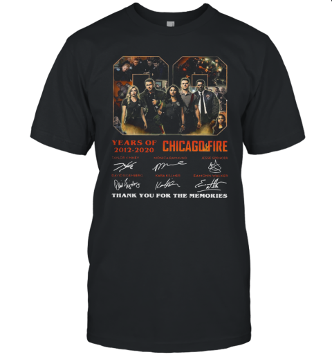 08 Year Of 2012 2020 Chicago Fire Thank You For The Memories Signature Unisex Jersey Tee