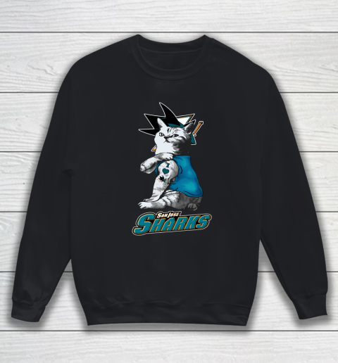 NHL My Cat Loves San Jose Sharks Hockey Sweatshirt