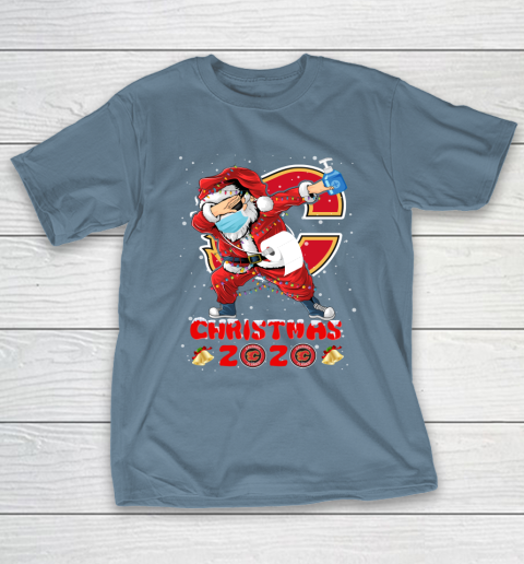 Calgary Flames Funny Santa Claus Dabbing Christmas 2020 NHL T-Shirt 6