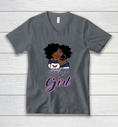 Washington Capitals Girl NHL V-Neck T-Shirt 5