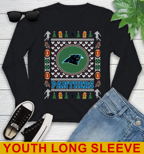 Carolina Panthers Merry Christmas NFL Football Loyal Fan Youth Long Sleeve