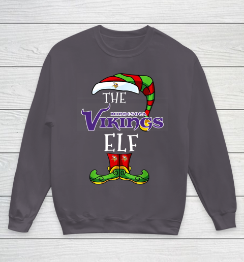 Minnesota Vikings Christmas ELF Funny NFL Youth Sweatshirt 5