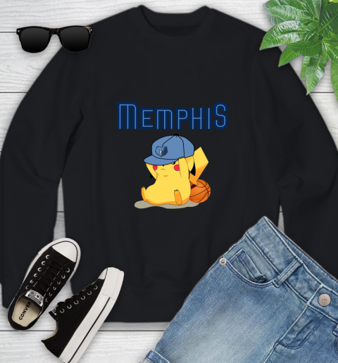 NBA Pikachu Basketball Sports Memphis Grizzlies Youth Sweatshirt 2