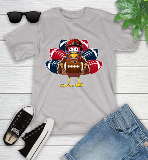 New England Patriots Turkey Thanksgiving Day Youth T-Shirt 12