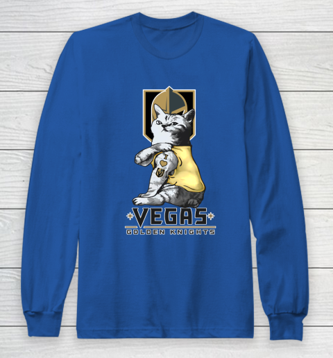 NHL My Cat Loves Vegas Golden Knights Hockey Long Sleeve T-Shirt 6