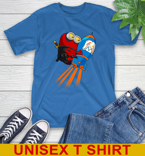 MLB Baseball Miami Marlins Deadpool Minion Marvel Shirt T-Shirt 11