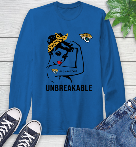 NFL Jacksonville Jaguars Girl Unbreakable Football Sports Long Sleeve T-Shirt 7