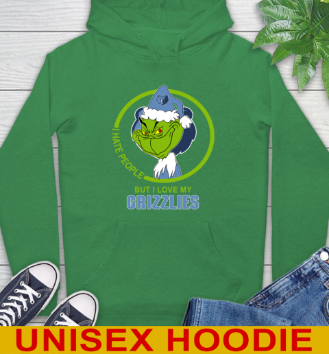 Memphis Grizzlies NBA Christmas Grinch I Hate People But I Love My Favorite Basketball Team Hoodie 8