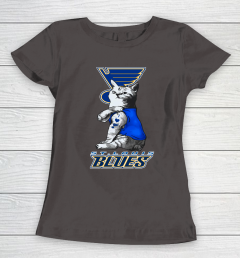 NHL My Cat Loves St.Louis Blues Hockey Women's T-Shirt 7