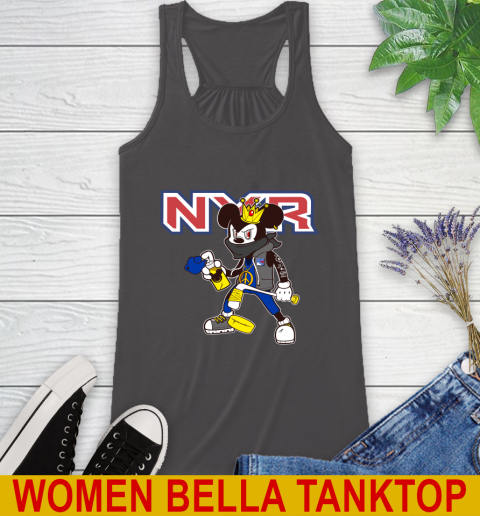New York Rangers NHL Hockey Mickey Peace Sign Sports Racerback Tank 12