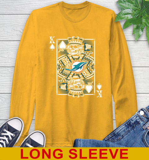 Miami Dolphins NFL Football The King Of Spades Death Cards Shirt Long Sleeve T-Shirt 2