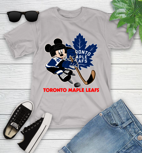 NHL Toronto Maple Leafs Mickey Mouse Disney Hockey T Shirt Youth T-Shirt 12