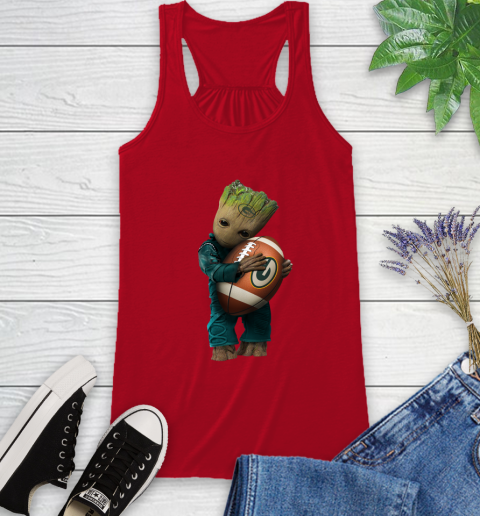 NFL Groot Guardians Of The Galaxy Football Sports Green Bay Packers Racerback Tank - Image 7