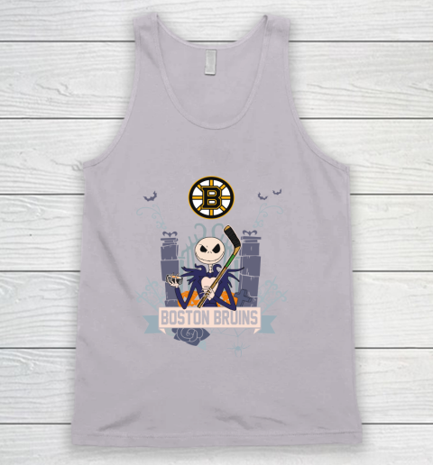 NHL Boston Bruins Hockey Jack Skellington Halloween Tank Top 3