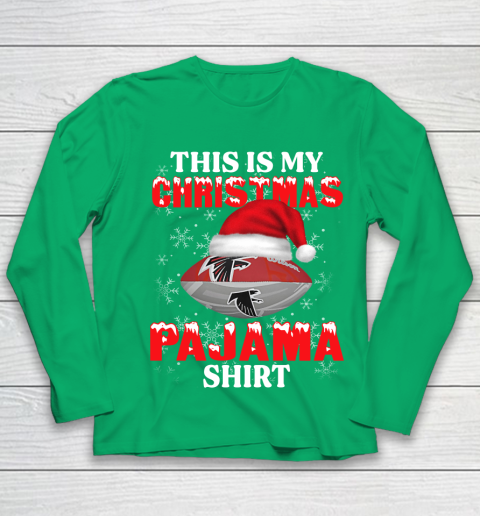 Atlanta Falcons This Is My Christmas Pajama Shirt NFL Youth Long Sleeve 4