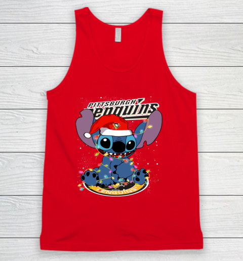 Pittsburgh Penguins NHL Hockey noel stitch Christmas Tank Top 3