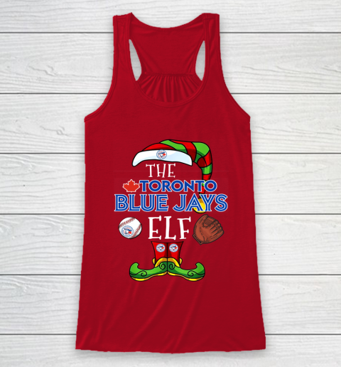 Toronto Blue Jays Christmas ELF Funny MLB Racerback Tank 4