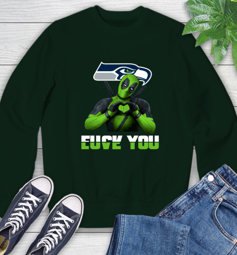 NHL Seattle Seahawks Deadpool Love You Fuck You Football Sports Sweatshirt 12