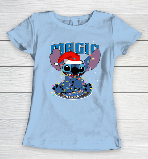 Orlando Magic NBA noel stitch Basketball Christmas Women's T-Shirt 4