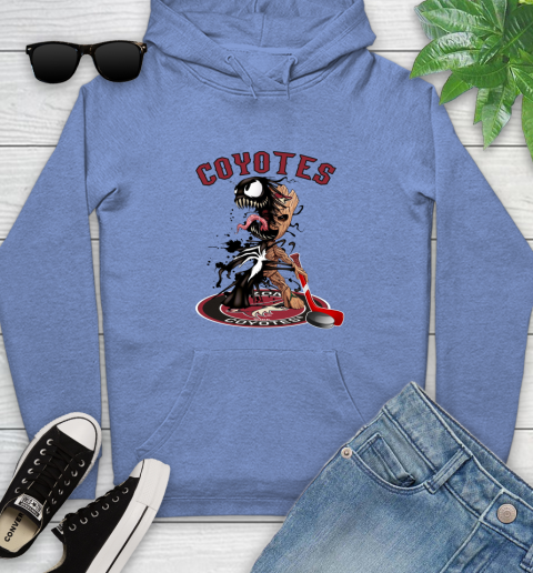 NHL Arizona Coyotes Hockey Venom Groot Guardians Of The Galaxy Youth Hoodie 12