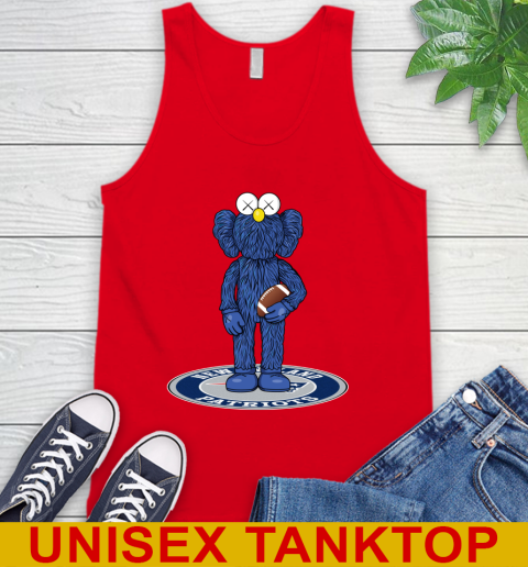 NFL Football New England Patriots Kaws Bff Blue Figure Shirt Tank Top 6