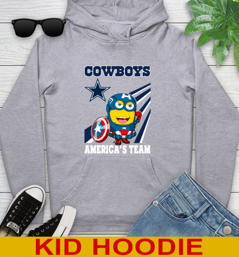 NFL Football Dallas Cowboys Captain America Marvel Avengers Minion Shirt Youth Hoodie 6