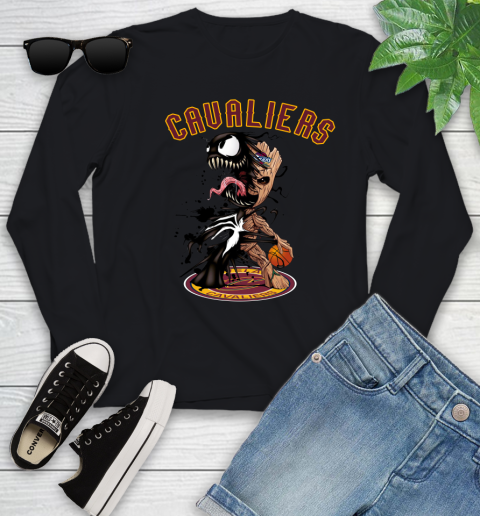NBA Cleveland Cavaliers Basketball Venom Groot Guardians Of The Galaxy Youth Long Sleeve 2