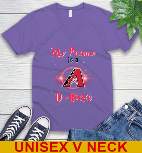 MLB Baseball Harry Potter My Patronus Is A Arizona Diamondbacks V-Neck T-Shirt 8
