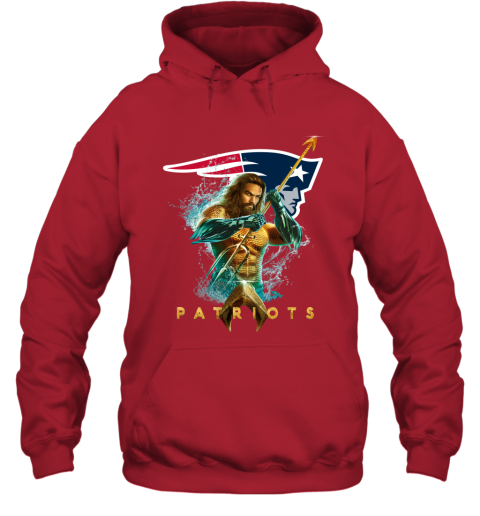 NFL New England Patriots Aquaman DC Football Sports QV2UQrsPZAH hoodie 23 95 151514 front red