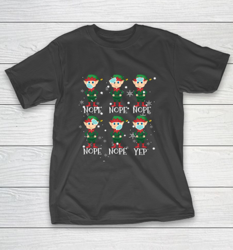 2020 Christmas Elf Proper Wearing of Mask Mask Awareness T-Shirt