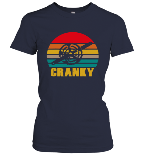 Bicycle Cranky Cycling Lovers Sunset Vintage Women's T-Shirt