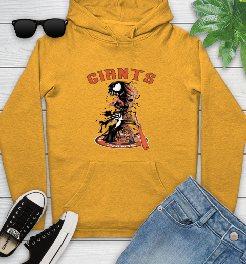 MLB San Francisco Giants Baseball Venom Groot Guardians Of The Galaxy Youth Hoodie 3
