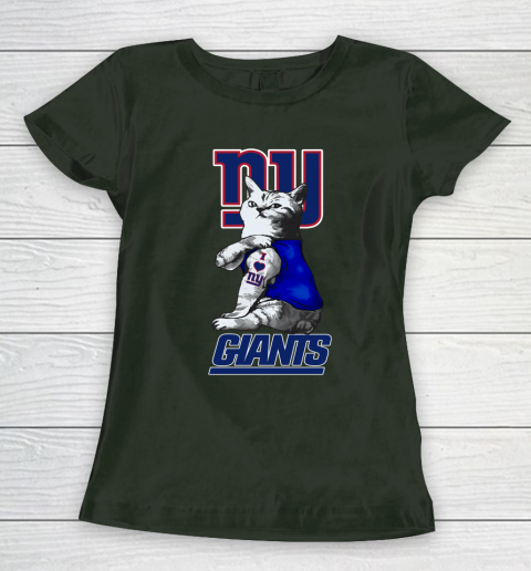 NFL Football My Cat Loves New York Giants Women's T-Shirt 4