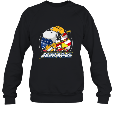Nashville Predators Ice Hockey Snoopy And Woodstock NHL Sweatshirt
