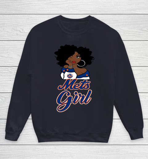 New York Metss Girl MLB Youth Sweatshirt 3