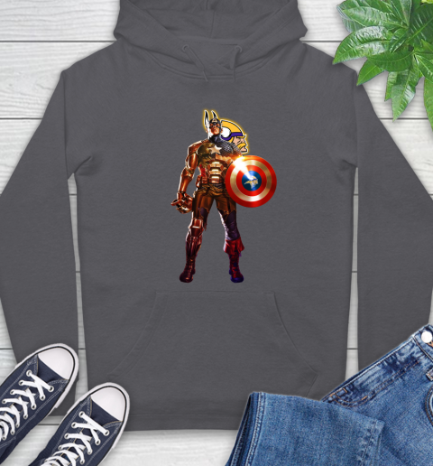 NFL Captain America Marvel Avengers Endgame Football Sports Minnesota Vikings Hoodie 7