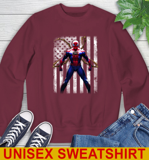 NHL Hockey Carolina Hurricanes Spider Man Avengers Marvel American Flag Shirt Sweatshirt 6