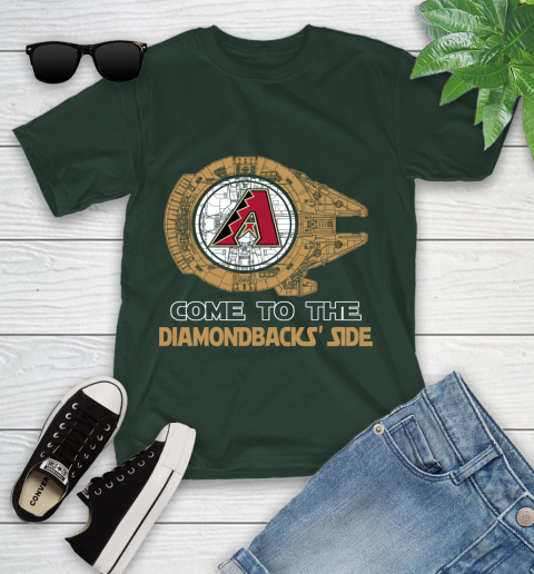 MLB Come To The Arizona Diamondbacks Side Star Wars Baseball Sports Youth T-Shirt 5