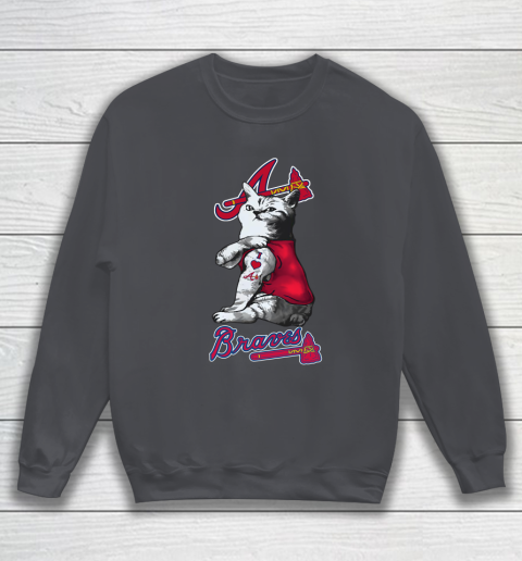 MLB Baseball My Cat Loves Atlanta Braves Sweatshirt 4