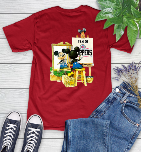 NBA Basketball LA Clippers Mickey Drawing Shirt 92