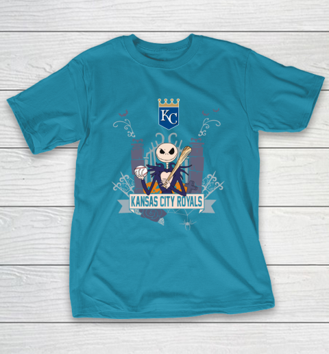 MLB Kansas City Royals Baseball Jack Skellington Halloween T-Shirt 7