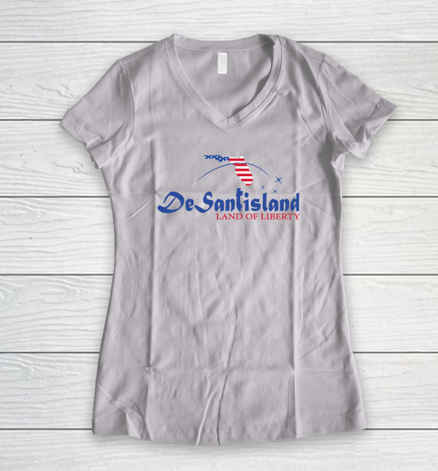 Desantisland Land of Liberty Women's V-Neck T-Shirt