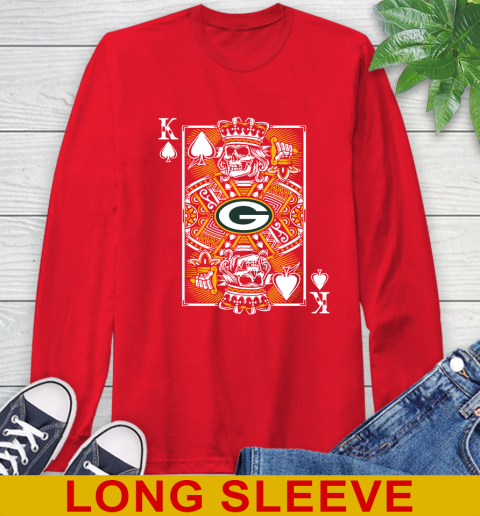 Green Bay Packers NFL Football The King Of Spades Death Cards Shirt Long Sleeve T-Shirt 12