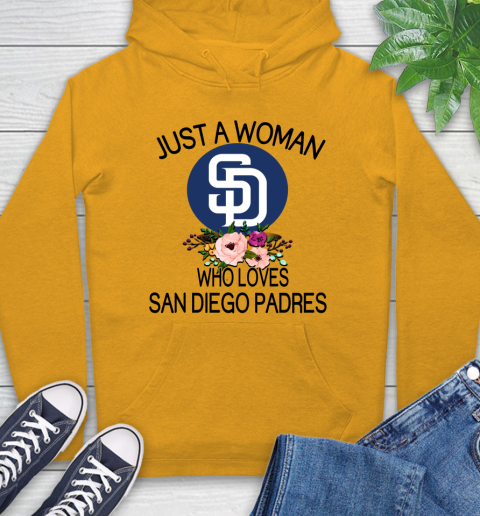 MLB Just A Woman Who Loves San Diego Padres Baseball Sports Hoodie 2